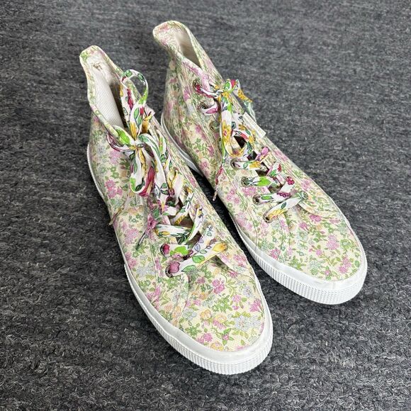 Loveshackfancy X Superga Floral High Top Sneakers Women 10.5 Floral Strawberry - Picture 13 of 16